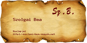 Szolgai Bea névjegykártya